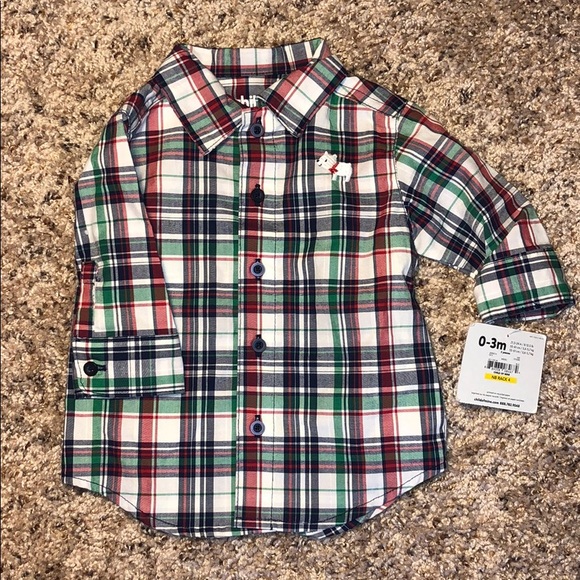 child of mine Other - 🌠Baby boys Plaid Shirt Size 0-3 months